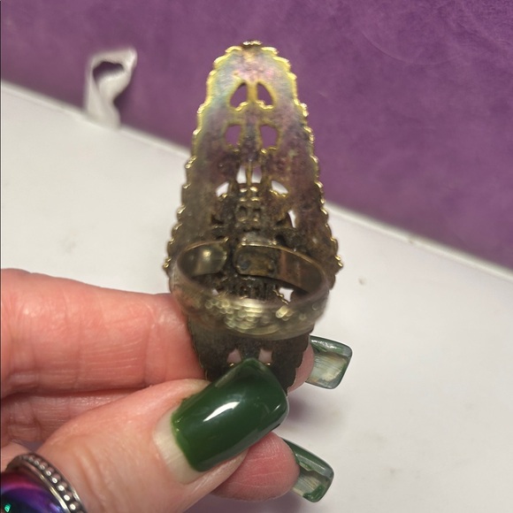 Elegant Purple Stone Antique Ring - Picture 11 of 11